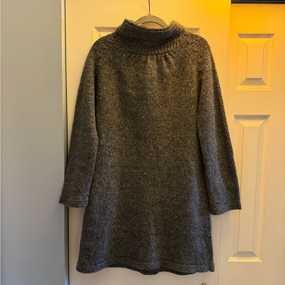 Max Edition Lambswool Blend Cable Knit Patch Pocket Cardigan Duster• Medium - Picture 3 of 6